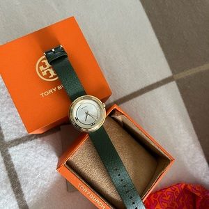 Tory Burch watch green and gold